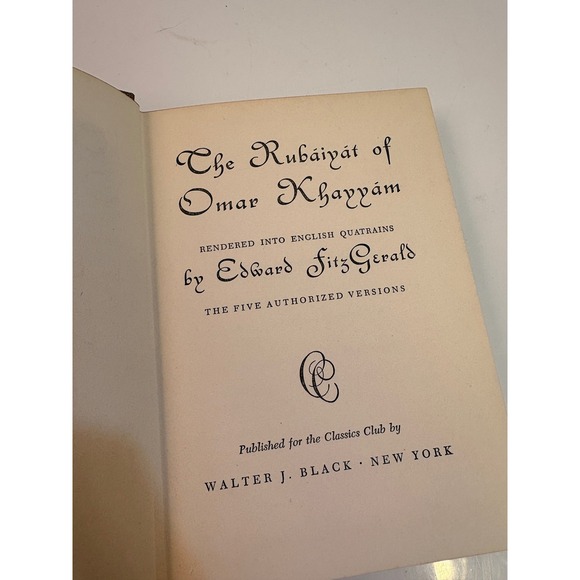 The Rubaiyat of Omar Khayyam Classics Club Edition Walter J Black 1942 - Picture 5 of 8